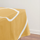 Gele Moderne Minimale Lijn Borstelstreken Tafelkleed (Voorbeeld)