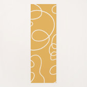 Gele Moderne Minimale Lijn Borstelstreken Yogamat (Voorkant)