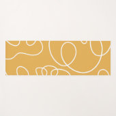 Gele Moderne Minimale Lijn Borstelstreken Yogamat (Voorkant (horizontaal))