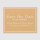Gele Moderne Minimalistische Bruiloft Save the Dat (Voorkant)