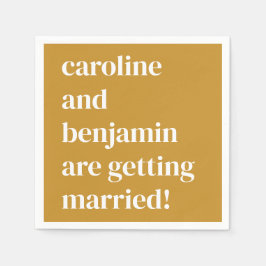 Gele moderne, minimalistische weddenschappen op ma servet