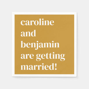 Gele moderne, minimalistische weddenschappen op ma servet