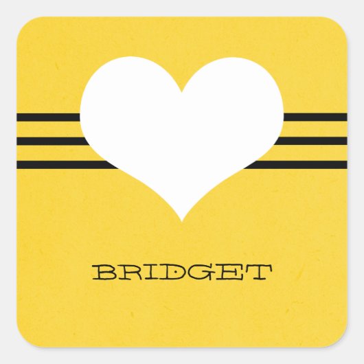 Gele moderne Stickers (Voorkant)