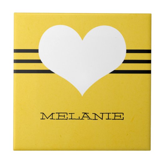 Gele moderne Tegel Tegeltje (Voorkant)