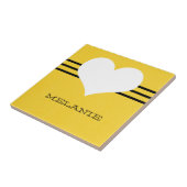 Gele moderne Tegel Tegeltje (Zijkant)