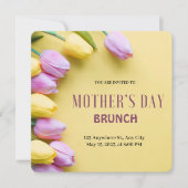 Gele moderne Vrouwendag Uitnodiging Brunch (Voorkant)