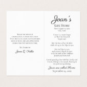 Gele moeder in vaas begrafenisdienst herdenkingsge visitekaartje (Binnenkant ongevouwen)