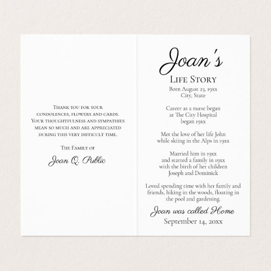 Gele moeder in vaas begrafenisdienst herdenkingsge visitekaartje (Binnenkant ongevouwen)