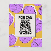 Gele Moederdag Briefkaart (Voorkant)