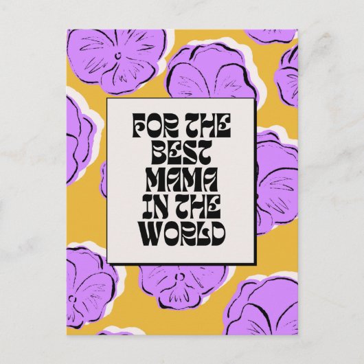 Gele Moederdag Briefkaart (Voorkant)