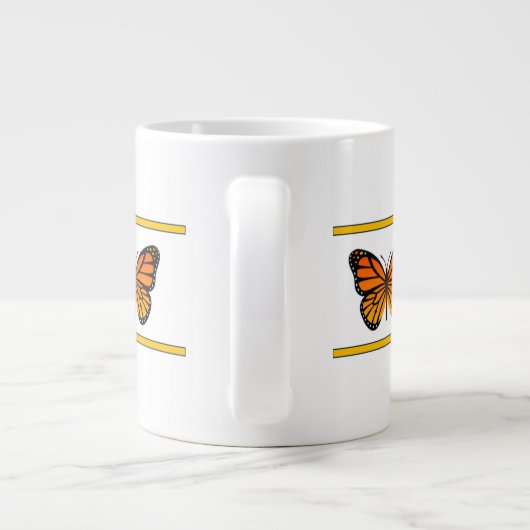 Gele Monarch (Bridget Collectie) Grote Koffiekop (Achterkant)