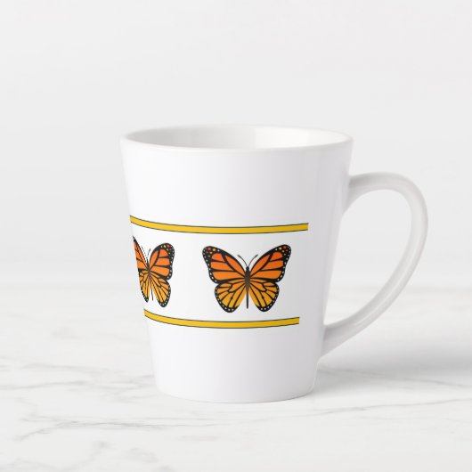 Gele Monarch (Bridget Collectie) Latte Mok (Rechts)