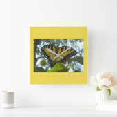 Gele monarch vierkante klok (Huis)