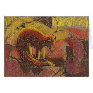 Gele mongose - Kunstkaart