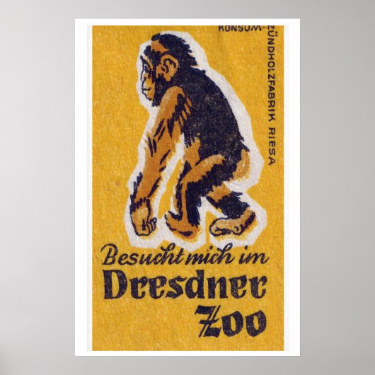 Gele Monkey - Luciferdoosje Print - Esthetische Mu (Voorkant)