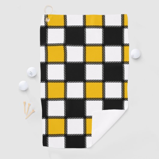 Gele monochrome controles golfhanddoek (Insitu)