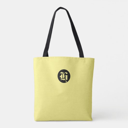 Gele Monogram Canvas tas (Achterkant)