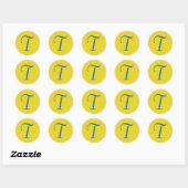 Gele Monogrammed Envelop Seal Stickers (Vel)