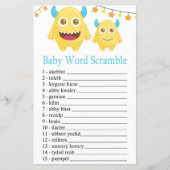 Gele Monster Baby word scramble game (Voorkant)