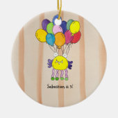 Gele Monster Ballonnen Verjaardagsfeest Ornament (Voorkant)