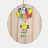 Gele Monster Ballonnen Verjaardagsfeest Ornament (Links)