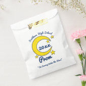 Gele moon Stars Night Sky Prom Gala Dance Bedankzakje (Gezegeld)