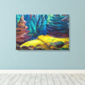 Gele mos | Emily Carr | Canvas Afdruk (Insitu (Houten vloer))
