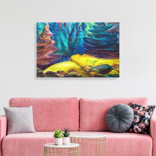 Gele mos | Emily Carr | Canvas Afdruk (Insitu (Woonkamer))
