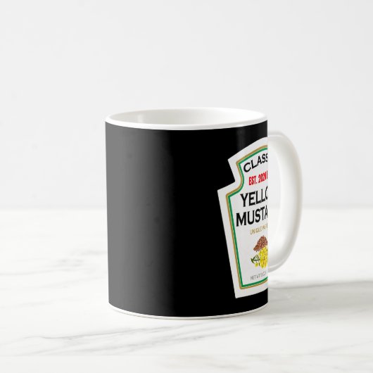 Gele mosterd DIY Halloween kostuum koppels en ga Koffiemok (Voorkant rechts)