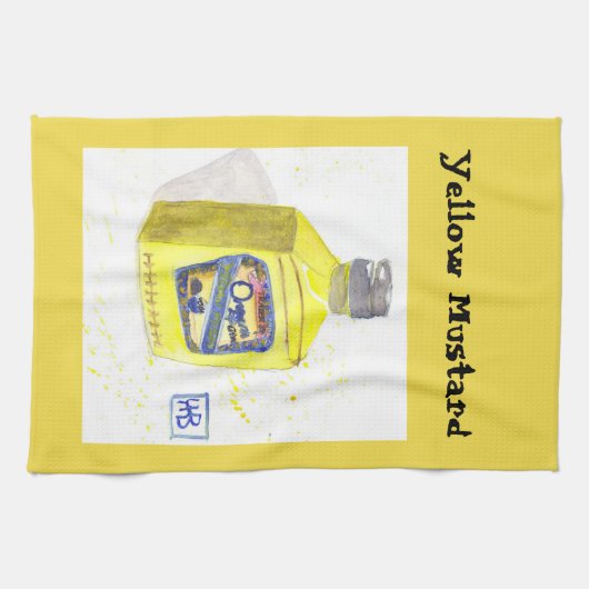 Gele mosterd theedoek (Horizontaal)