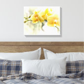 Gele Moth Orchidee in Zonneschijn Canvas Afdruk (Insitu (Slaapkamer))