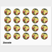 Gele moth Orchids - Phalaenopsis Ronde Sticker (Vel)