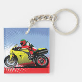 Gele motor sleutelhanger (Achterkant)
