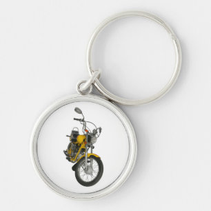 Gele motor sleutelhanger