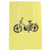 Gele motorfiets medium cadeauzakje (Achterkant)