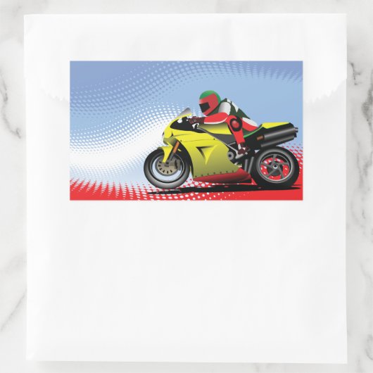 Gele Motorfiets Stickers (Tas)