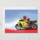 Gele Motorfiets Uitnodigingen (Voorkant)