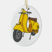 Gele motorscooter keramisch ornament (Rechts)