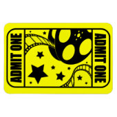 Gele Movie Ticket Flexible Magnet Magneet (Horizontaal)