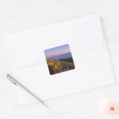 Gele Mules Ear Flowers op Sunset Vierkante Sticker (Envelop)
