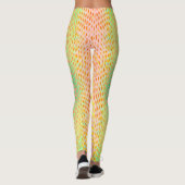 Gele Multi Gekleurde Python Snake Print Dames Leggings (Achterkant)