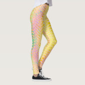 Gele Multi Gekleurde Python Snake Print Dames Leggings (Rechts)