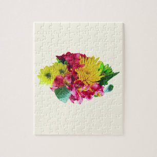 Gele Mums en Roze Aziatische Lelies Legpuzzel