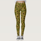 Gele Mums Leggings (Voorkant)