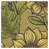 Gele Mums Stof (Close Up)