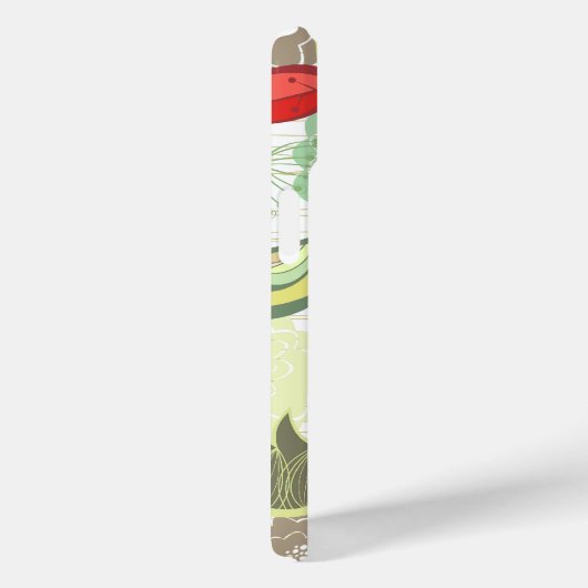 Gele munt zoete vogels bloementuin bloeit chique Case-Mate iPhone case (Achterkant / Rechts)