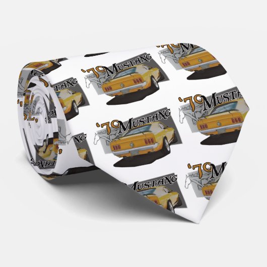 Gele Mustang Fastback 1970 Stropdas (Opgerold)