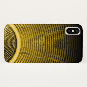 Gele muziekluidspreker en geluidsgolven Case-Mate iPhone case (Achterkant (horizontaal))