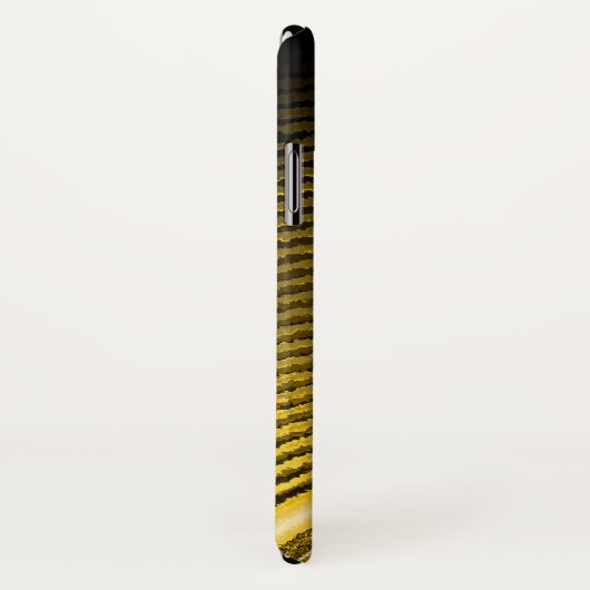 Gele muziekluidspreker en geluidsgolven Case-Mate iPhone case (Achterkant / rechts)