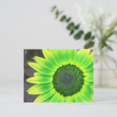 Gele N Groene Zonnebloem Briefkaart (Staand voorkant)